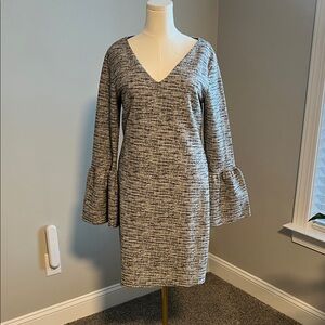 Banana Republic Tweed Long Sleeve Shift Dress